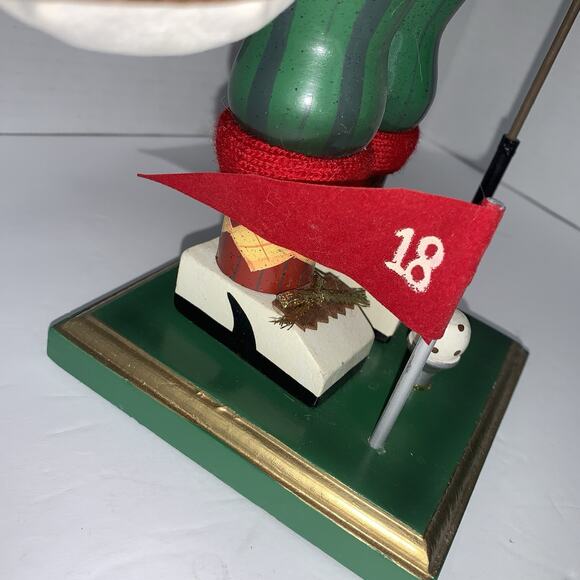 Vintage Rare Nutcracker Golfer Santa Carrying Bag & Club - Picture 11 of 16